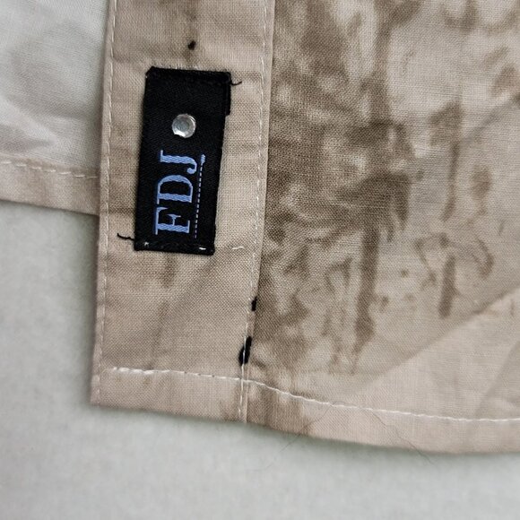 FDJ French Dressing Jeans Womens Button-Up Shirt Size 6 Blue Beige Abstract - Picture 8 of 16